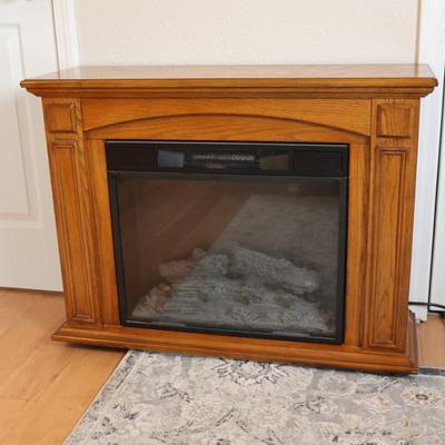 Electric Fireplace with Wood Cabinet Mantel