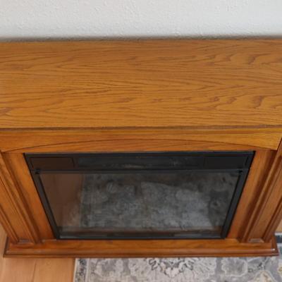 Electric Fireplace with Wood Cabinet Mantel