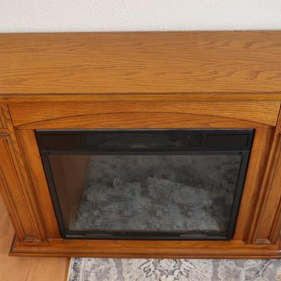 Electric Fireplace with Wood Cabinet Mantel