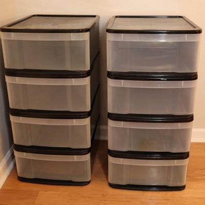 Stackable Plastic Storage Container Organizers