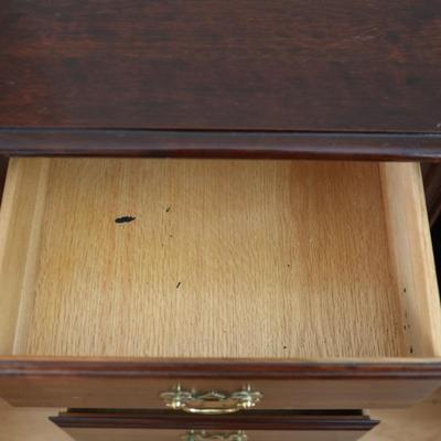 Pair of Solid Cherry Wood 3-Drawer Nightstands