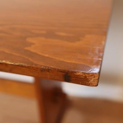 Handmade Rustic Solid Wood Trestle Table
