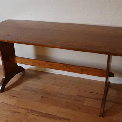 Handmade Rustic Solid Wood Trestle Table