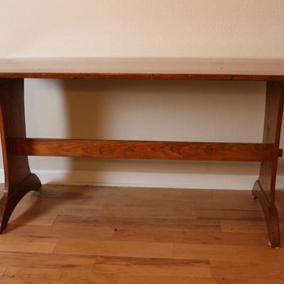 Handmade Rustic Solid Wood Trestle Table