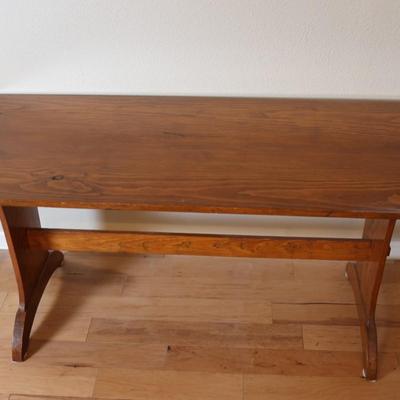 Handmade Rustic Solid Wood Trestle Table