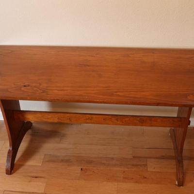 Handmade Rustic Solid Wood Trestle Table