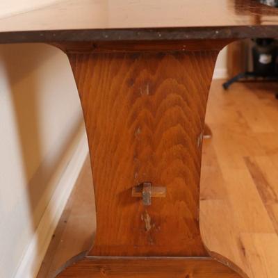 Handmade Rustic Solid Wood Trestle Table