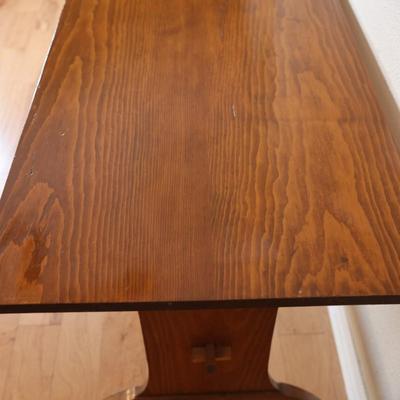 Handmade Rustic Solid Wood Trestle Table