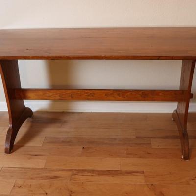 Handmade Rustic Solid Wood Trestle Table