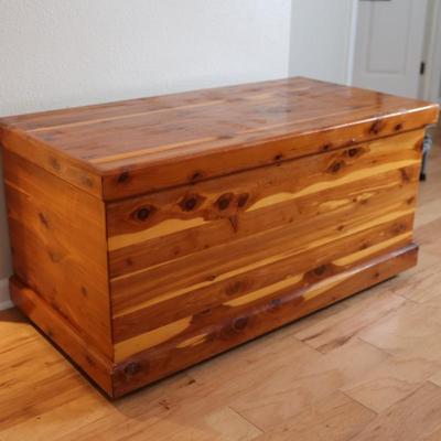 Handmade Cedar Chest by Robert D. Neal on Wheels