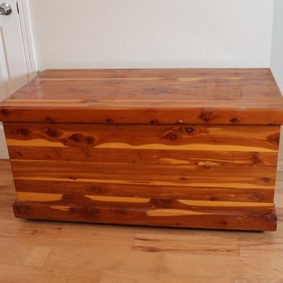 Handmade Cedar Chest by Robert D. Neal on Wheels