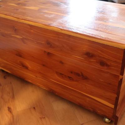 Handmade Cedar Chest by Robert D. Neal on Wheels