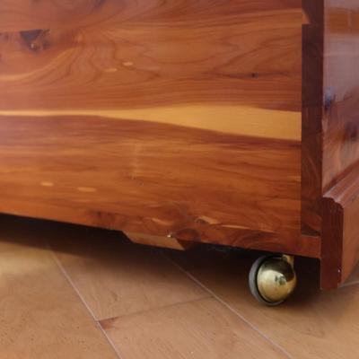 Handmade Cedar Chest by Robert D. Neal on Wheels