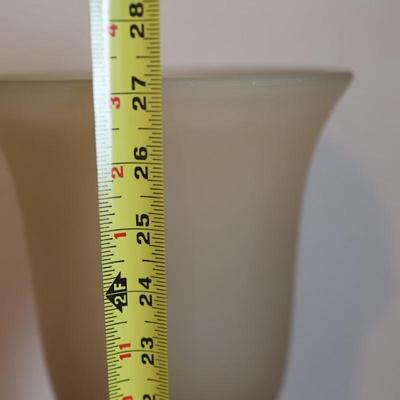 Bronze Finish Uplight Table Lamp with Glass Shade