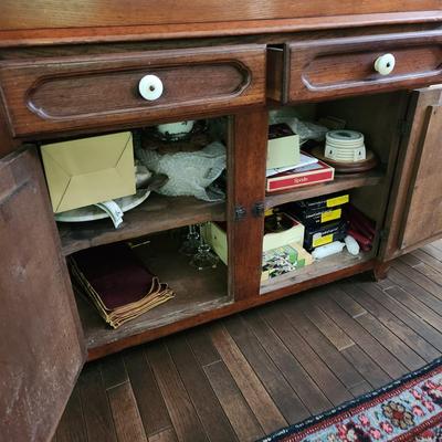 Vintage Solid Wood Dry Sink w Top 42.5'x20"x37"