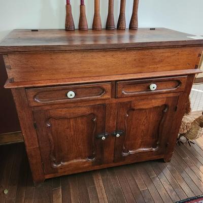 Vintage Solid Wood Dry Sink w Top 42.5'x20"x37"