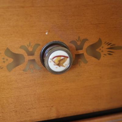 Lammerts Furniture Solid Maple Ebonized and Stencil-Painted Chest of Drawers