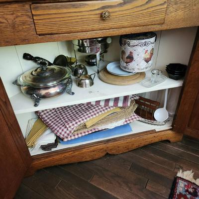 Vintage Oak Corner Hutch 46"x21" x84" w key