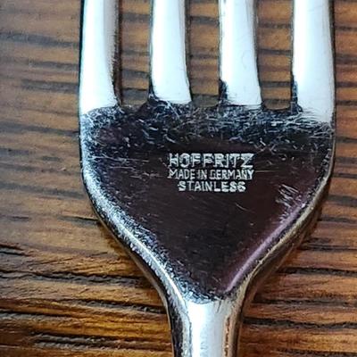 Vintage Wood Handle Flatware Hoffritz Germany Stainless Steel