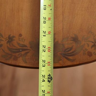 Lammerts Furniture Vintage Accent Table with Painted Floral Design