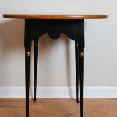 Lammerts Furniture Vintage Accent Table with Painted Floral Design