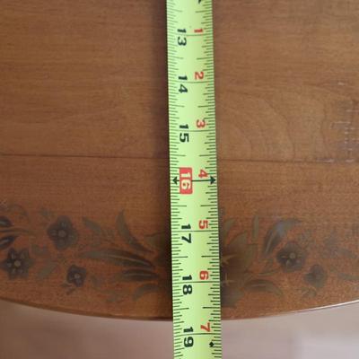 Lammerts Furniture Vintage Accent Table with Painted Floral Design