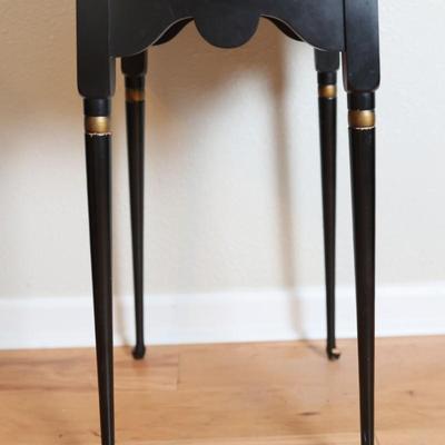 Lammerts Furniture Vintage Accent Table with Painted Floral Design