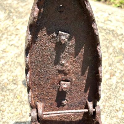 Vintage Cast Iron Clothing Iron and Tea Kettle