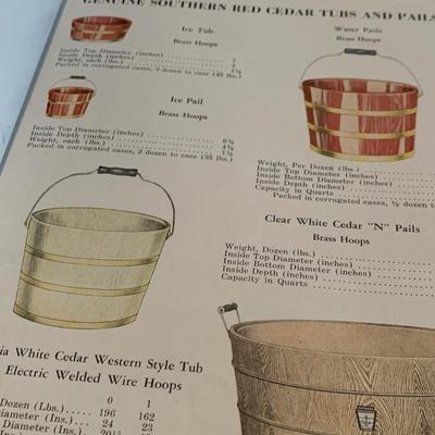 Vintage Illustrated Richmond Cedar Buckets Catalog