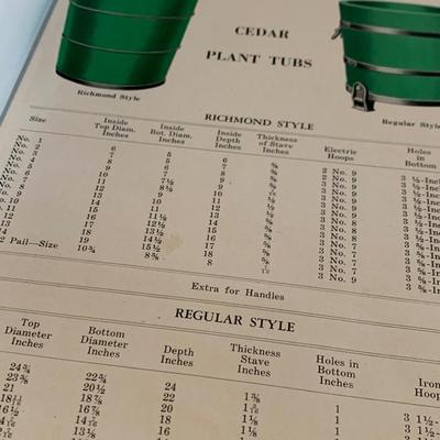 Vintage Illustrated Richmond Cedar Buckets Catalog