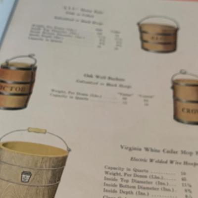 Vintage Illustrated Richmond Cedar Buckets Catalog