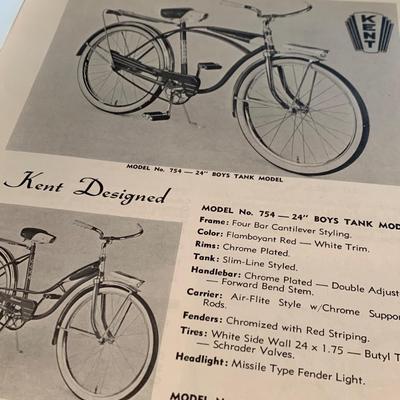 1960s Kent Bicycles Catalog