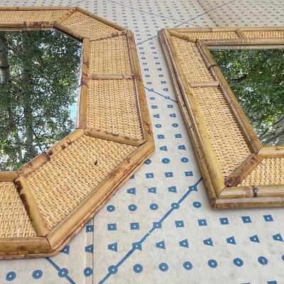 Vintage Rattan Mirrors