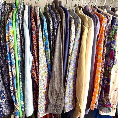Men’s Size Large Oxford Shirt Lot - Ralph Lauren, English Laundry, Robert Graham, and More - 48 shirts
