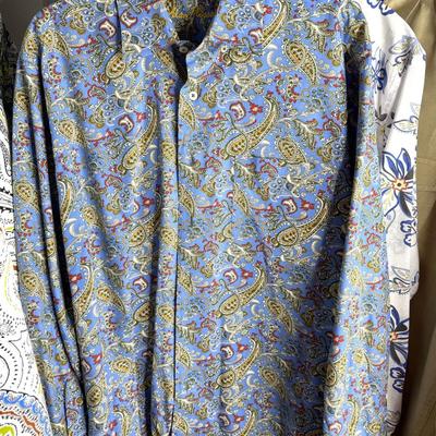 Men’s Size Large Oxford Shirt Lot - Ralph Lauren, English Laundry, Robert Graham, and More - 48 shirts