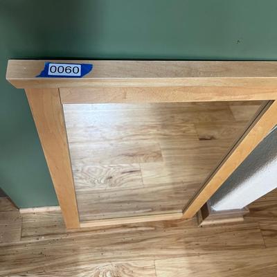 Large Blonde Wood Mirror