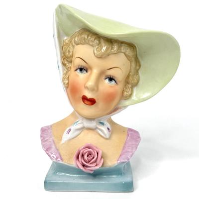 Vintage Lady Head Planter/Bud Vase - JAPAN