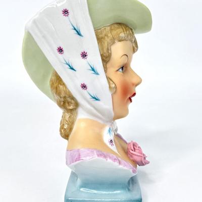 Vintage Lady Head Planter/Bud Vase - JAPAN
