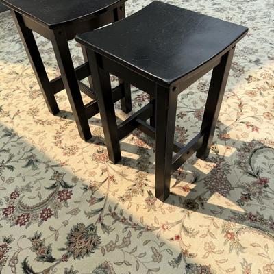 Two black barstools