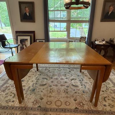 Maple wood mid century modern dining table (has matching chairs selling separately)