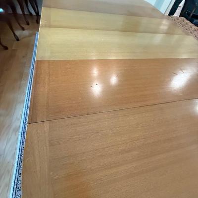 Maple wood mid century modern dining table (has matching chairs selling separately)