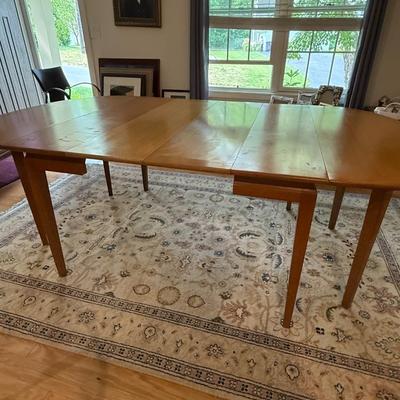 Maple wood mid century modern dining table (has matching chairs selling separately)