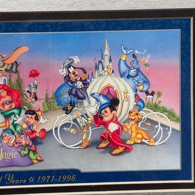 Walt Disney World 25th Commemorative Framed Ticket (3-DZ)