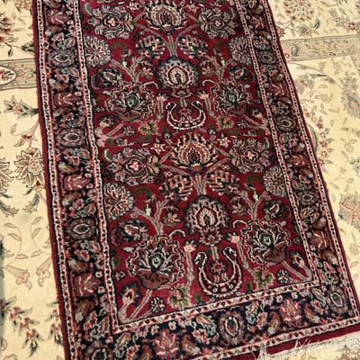 Maroon oriental rug