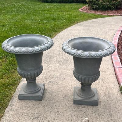 Pair of Large Urn Planters, Urn Finial & More (FP-RG)