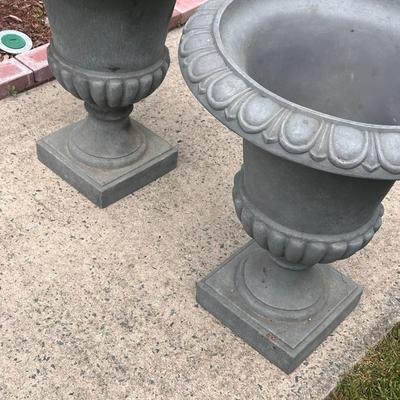 Pair of Large Urn Planters, Urn Finial & More (FP-RG)