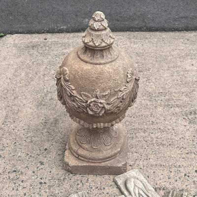 Pair of Large Urn Planters, Urn Finial & More (FP-RG)