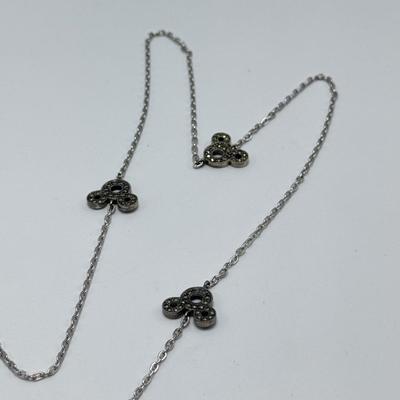 Judith Jack Marcasite Disney Necklace and Walt Disney Mickey Mouse Watch (ST-DZ)