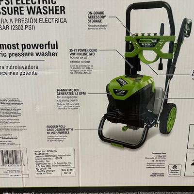 NEW Greenworks 2300 PSI TruBrushless Electric Pressure Washer