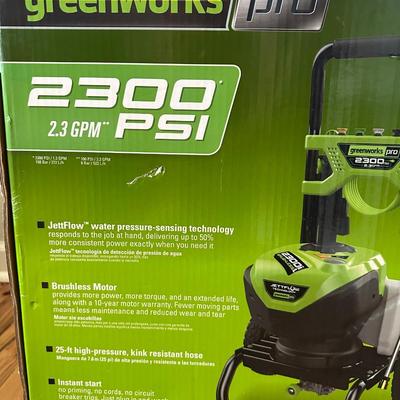 NEW Greenworks 2300 PSI TruBrushless Electric Pressure Washer